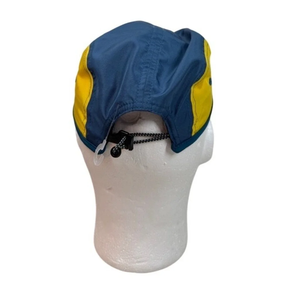 LL Bean Kids Mountain Classic Five-Panel‎ Hat OSFA Blue Yellow Orange Hiking Cap